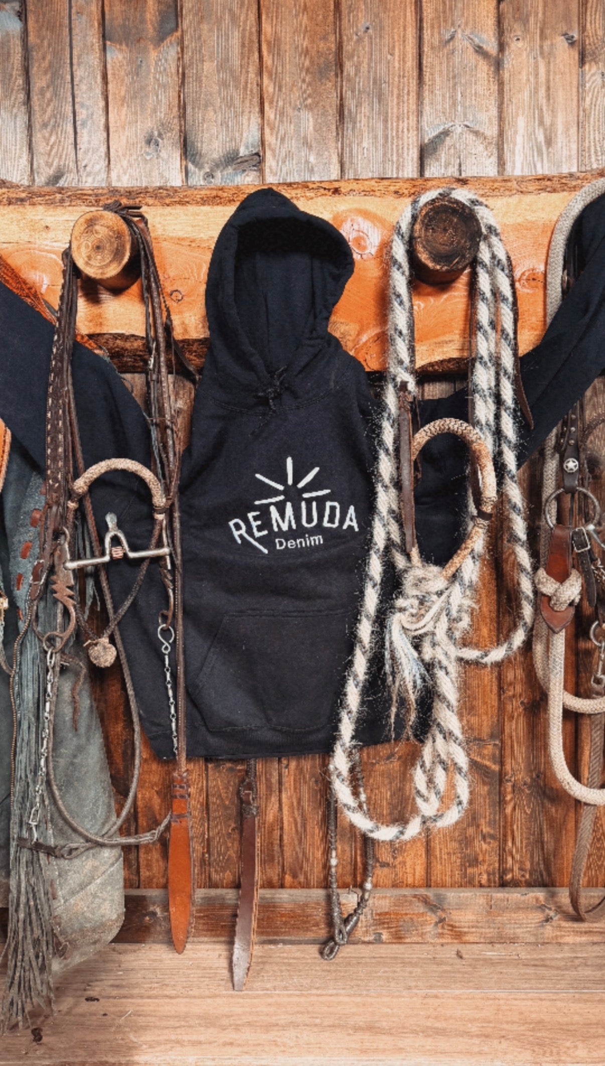Black unisex hoodie
